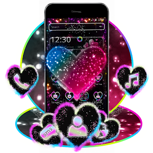 Colorful Sparkling Heart Theme